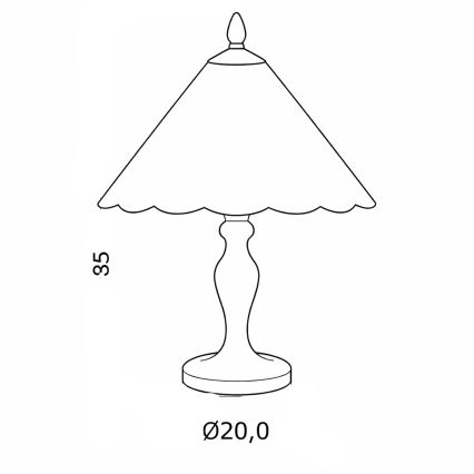 Brilagi - Tiffany-vitraal tafellamp FOLIA 1xE27/60W/230V