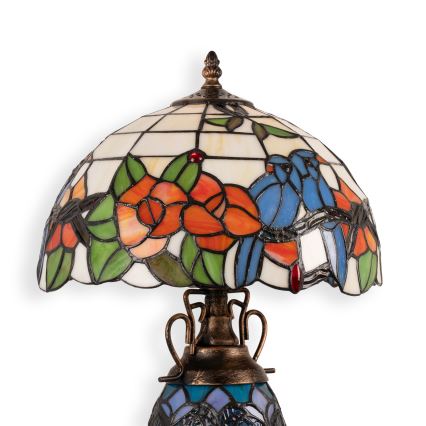 Brilagi - Tiffany-vitraal tafellamp JUNGLE 1xE27/60W/230V + 1xE14/40W