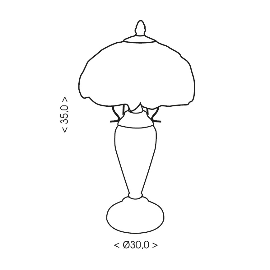 Brilagi - Tiffany-vitraal tafellamp MIRABELLA 1xE27/60W/230V + 1xE14/40W