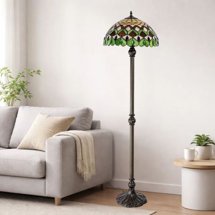 Brilagi - Tiffany-vitraal vloerlamp MARGARET 2xE27/60W/230V
