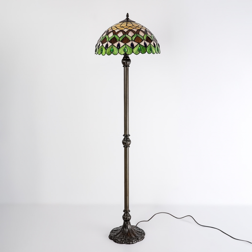 Brilagi - Tiffany-vitraal vloerlamp MARGARET 2xE27/60W/230V