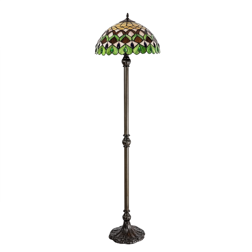 Brilagi - Tiffany-vitraal vloerlamp MARGARET 2xE27/60W/230V