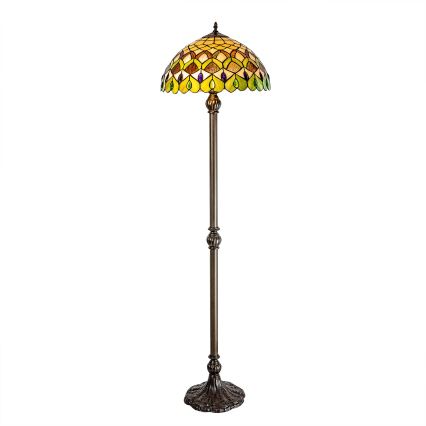 Brilagi - Tiffany-vitraal vloerlamp MARGARET 2xE27/60W/230V