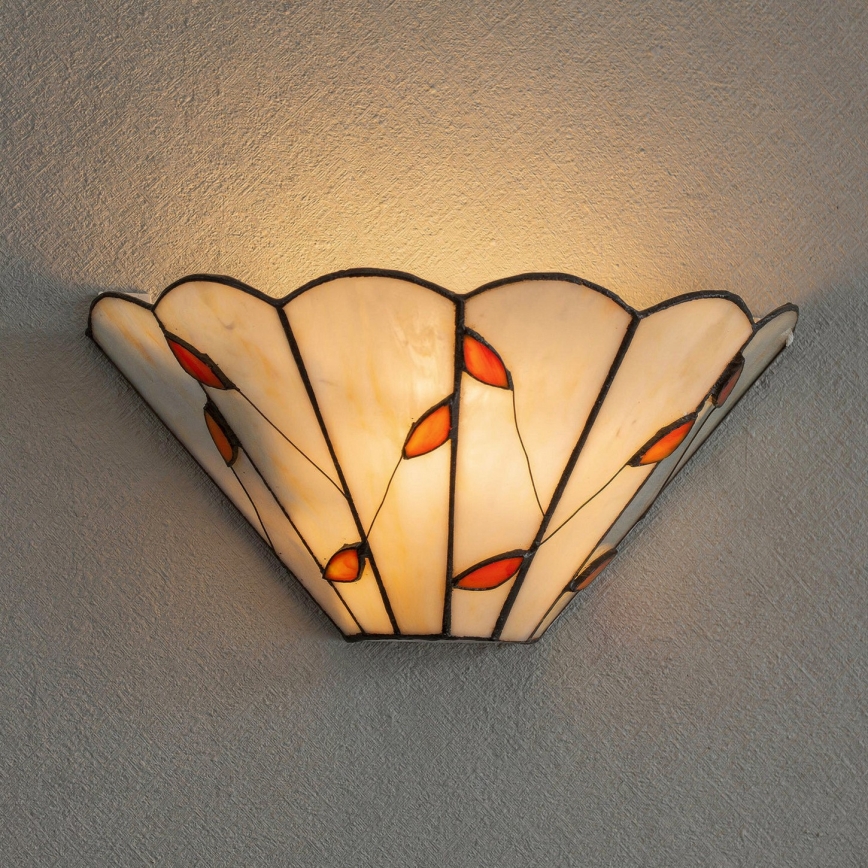 Brilagi - Tiffany-vitraal wandlamp FOLIA 1xE14/40W/230V