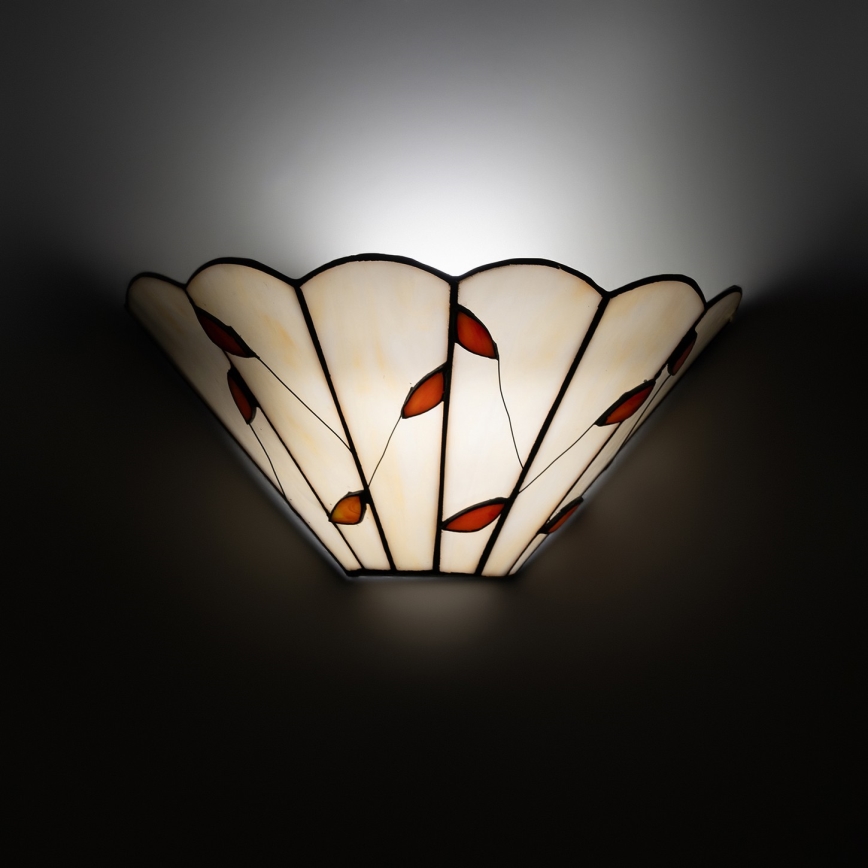 Brilagi - Tiffany-vitraal wandlamp FOLIA 1xE14/40W/230V
