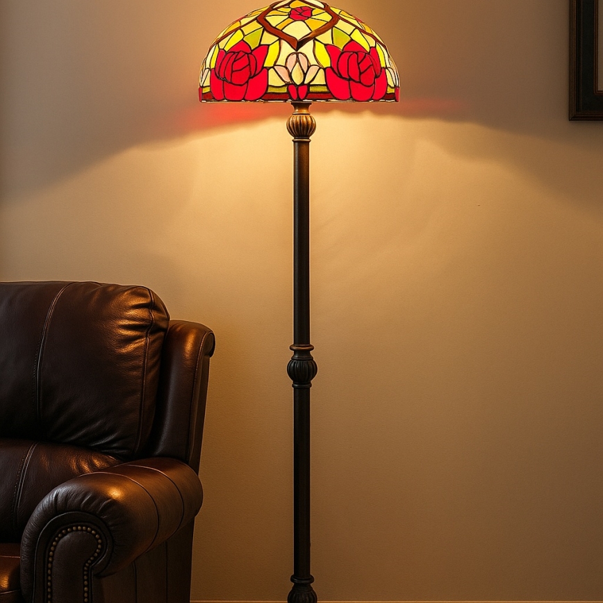 Brilagi - Tiffany-vloerlamp GARLAN 2xE27/60W/230V