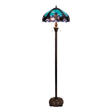 BRILAGI - Tiffany vloerlamp met glas-in-lood CORAL 2xE27/60W/230V