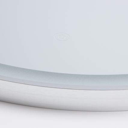 Brilagi - LED-badkamerspiegel TORINO LED/19W/230V Ø 60 cm zilver IP44 CRI 90 dimbaar + CCT