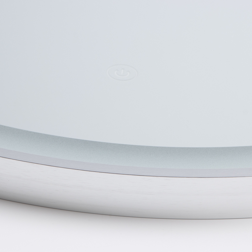 Brilagi - LED-badkamerspiegel TORINO LED/19W/230V Ø 60 cm zilver IP44 CRI 90 dimbaar + CCT