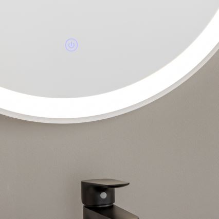 Brilagi - LED-badkamerspiegel TORINO LED/19W/230V Ø 60 cm zilver IP44 CRI 90 dimbaar + CCT