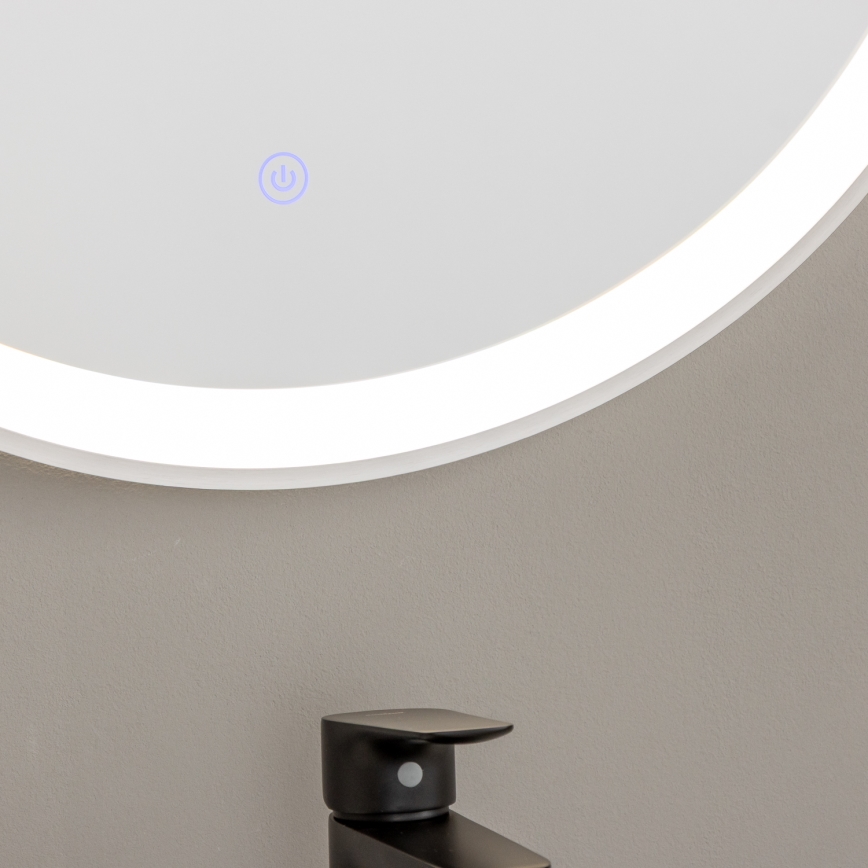 Brilagi - LED-badkamerspiegel TORINO LED/19W/230V Ø 60 cm zilver IP44 CRI 90 dimbaar + CCT