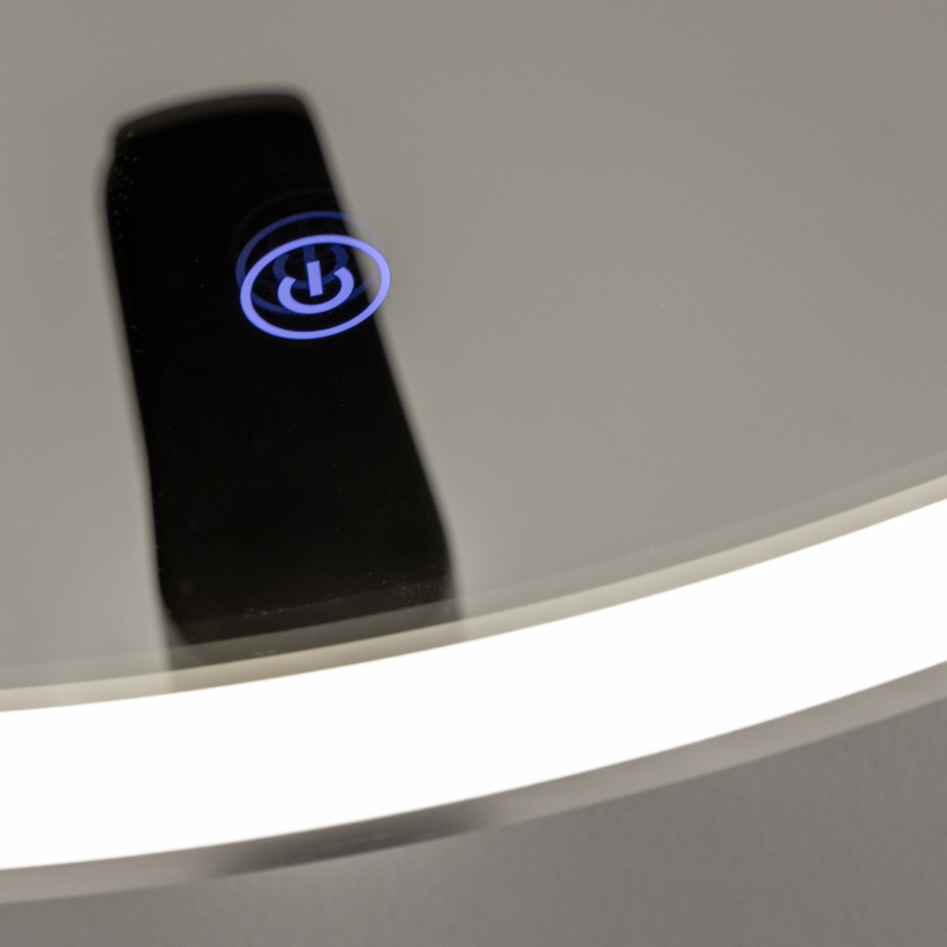 Brilagi - LED-badkamerspiegel TORINO LED/19W/230V Ø 60 cm zilver IP44 CRI 90 dimbaar + CCT