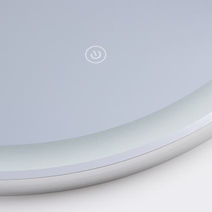 Brilagi - LED-badkamerspiegel TORINO LED/19W/230V Ø 60 cm zilver IP44 CRI 90 dimbaar + CCT