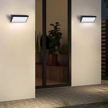 Brilagi - LED buitenwandlamp met sensor TRIANGLE LED/20W/230V zwart IP65
