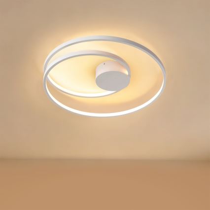Brilagi - LED dimbare plafondlamp TWISTER LED/48W/230V 3000-6000K Ø 50 cm wit + afstandsbediening