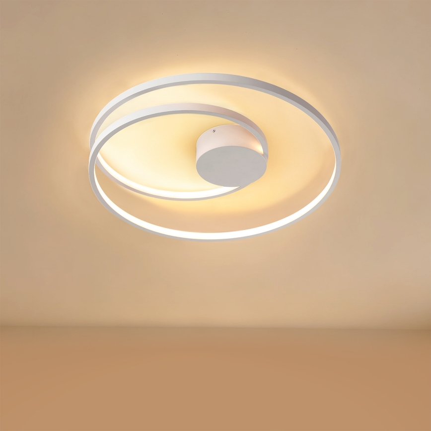 Brilagi - LED dimbare plafondlamp TWISTER LED/48W/230V 3000-6000K Ø 50 cm wit + afstandsbediening