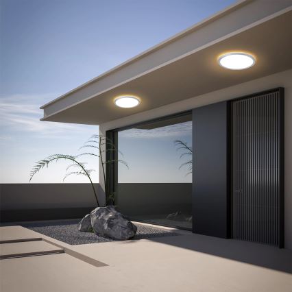 Brilagi - LED badkamer plafondlamp ULTRA SLIM LED/18W/230V Ø 30 cm zilver IP54