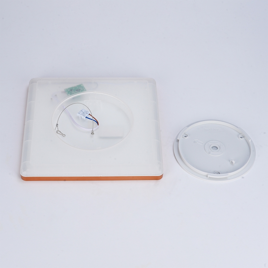 Brilagi - LED badkamerplafondlamp ULTRA SLIM LED/18W/230V 30x30 cm roségoud IP54