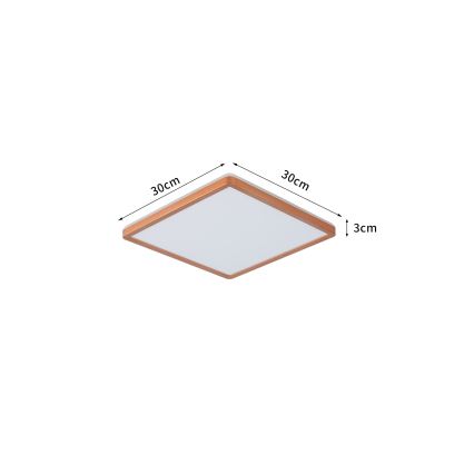 Brilagi - LED badkamerplafondlamp ULTRA SLIM LED/18W/230V 30x30 cm roségoud IP54