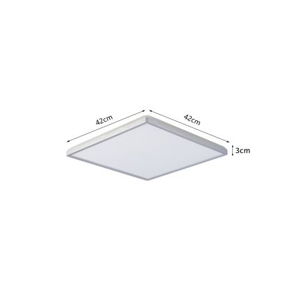 Brilagi - LED badkamerplafondlamp ULTRA SLIM LED/24W/230V 42x42 cm zilverkleurig IP54