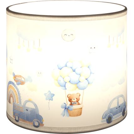 Brilagi - Universele BOBO-lampenkap voor E27, Ø 15 cm, wit/blauw met beertjes
