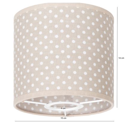 BRILAGI - Universele lampenkap BOBO E27 Ø 15 cm beige/stippen