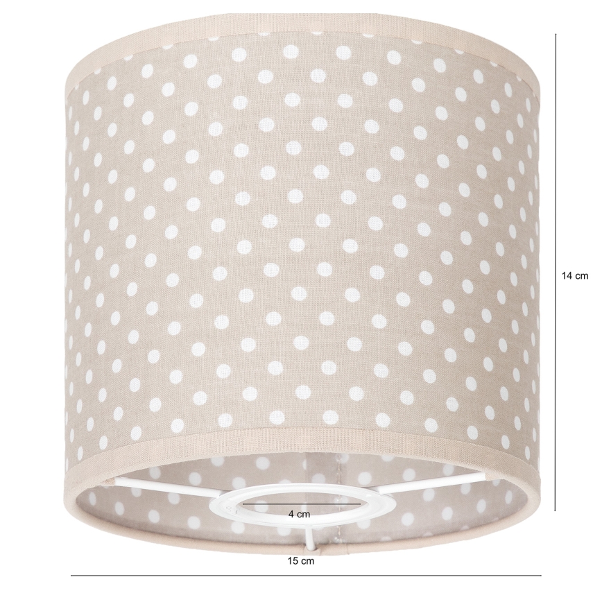 BRILAGI - Universele lampenkap BOBO E27 Ø 15 cm beige/stippen