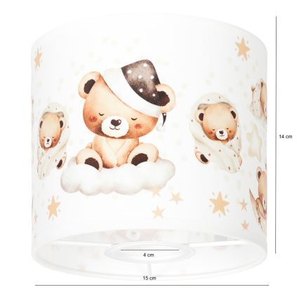 BRILAGI - Universele lampenkap BOBO E27 Ø 15 cm wit/beertjes
