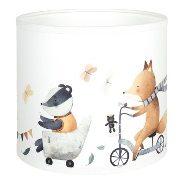 Brilagi - Universele lampenkap BOBO E27 Ø 15 cm wit/dieren
