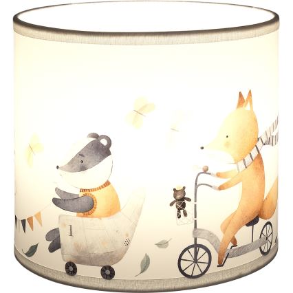 Brilagi - Universele lampenkap BOBO E27 Ø 15 cm wit/dieren