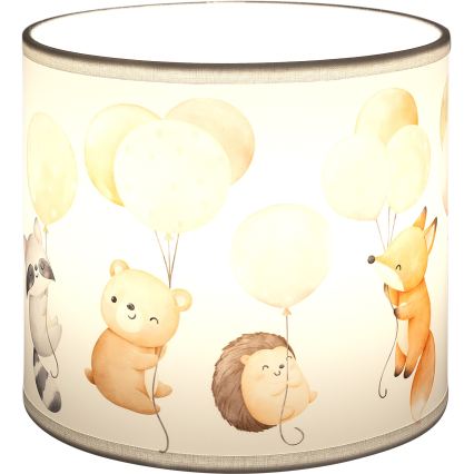 Brilagi - Universele lampenkap BOBO E27 Ø 15 cm wit/dierenmotief