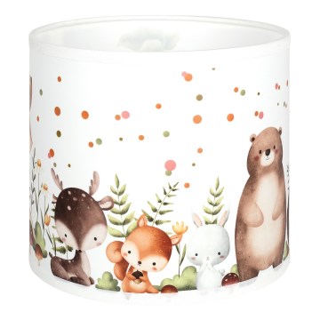 Brilagi - Universele lampenkap BOBO E27 Ø 15 cm wit/dierenmotief