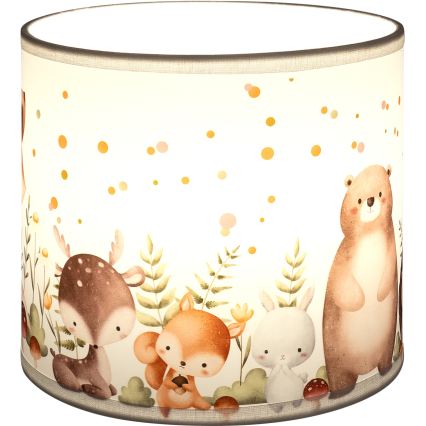 Brilagi - Universele lampenkap BOBO E27 Ø 15 cm wit/dierenmotief