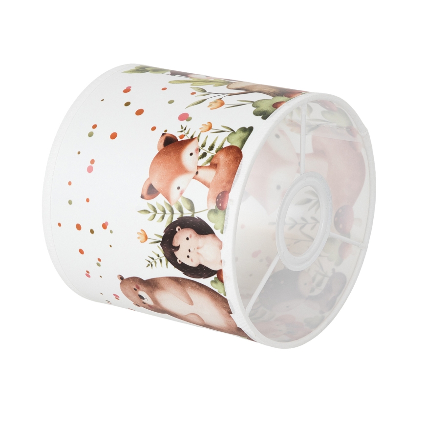 Brilagi - Universele lampenkap BOBO E27 Ø 15 cm wit/dierenmotief