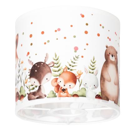 BRILAGI - Universele lampenkap BOBO E27 Ø 15 cm wit/dierenmotief
