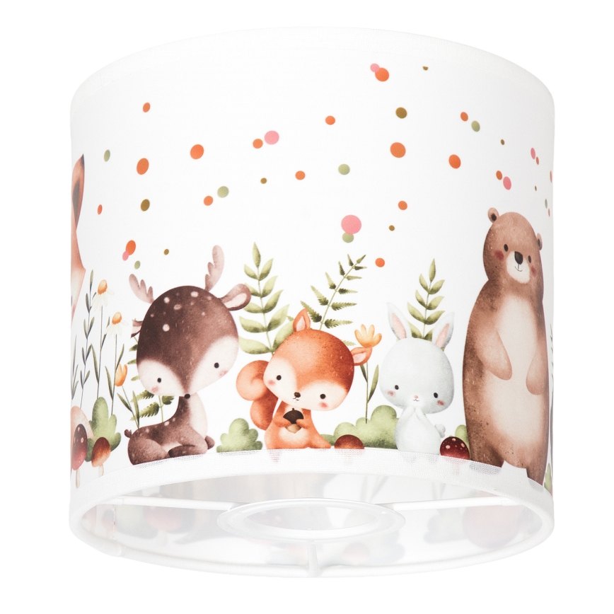 BRILAGI - Universele lampenkap BOBO E27 Ø 15 cm wit/dierenmotief