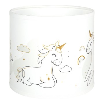 Brilagi - Universele lampenkap BOBO E27 Ø 15 cm wit/eenhoorns