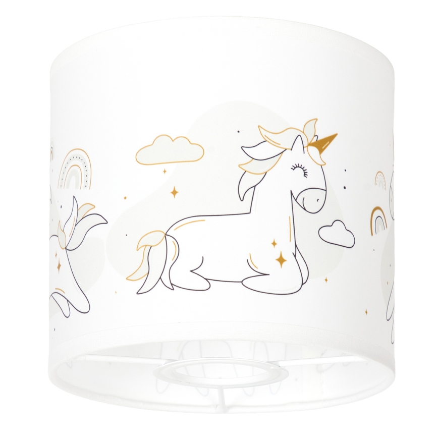 BRILAGI - Universele lampenkap BOBO E27 Ø 15 cm wit/eenhoorns