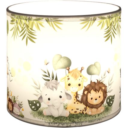 Brilagi - Universele lampenkap BOBO E27 Ø 15 cm wit/groen/jungle