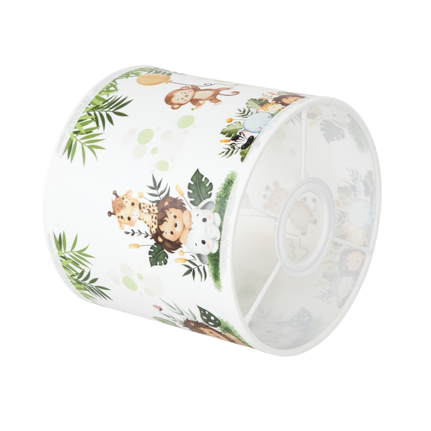 BRILAGI - Universele lampenkap BOBO E27 Ø 15 cm wit/groen/jungle