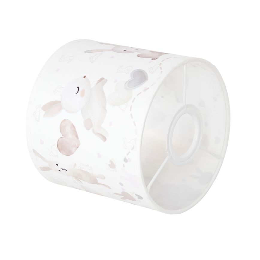BRILAGI - Universele lampenkap BOBO E27 Ø 15 cm wit/konijntjes