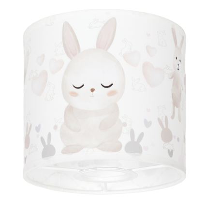 BRILAGI - Universele lampenkap BOBO E27 Ø 15 cm wit/konijntjes