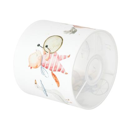 Brilagi - Universele lampenkap BOBO E27 Ø 15 cm, wit met dierenmotief