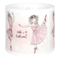 Brilagi - Universele lampenkap BOBO E27 Ø 15 cm wit/roze/ballerina