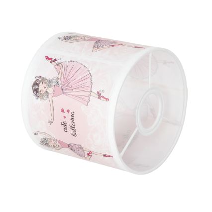 Brilagi - Universele lampenkap BOBO E27 Ø 15 cm wit/roze/ballerina's