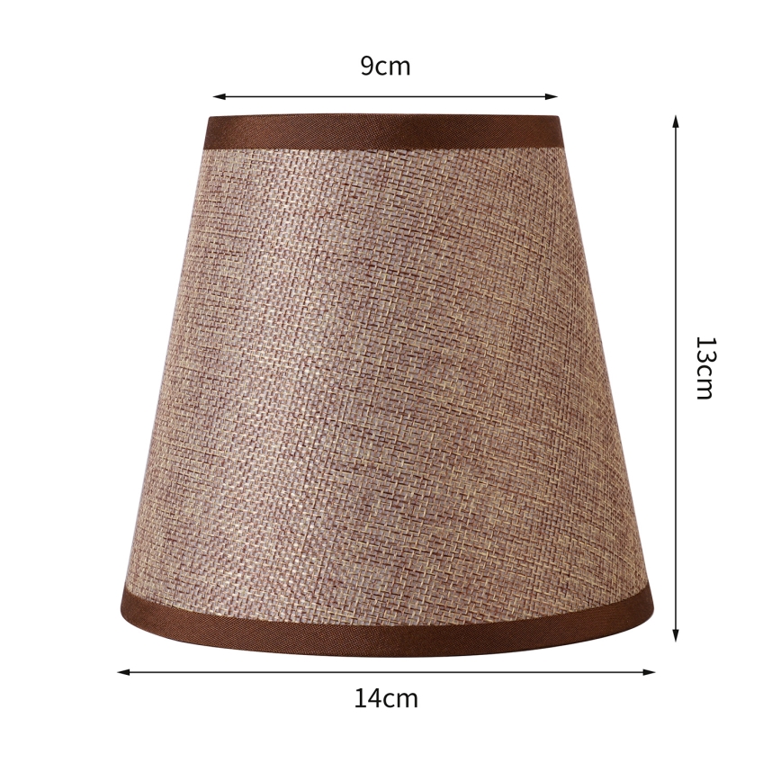 Brilagi - Universele lampenkap NUBILA E27 13x9 cm bruin