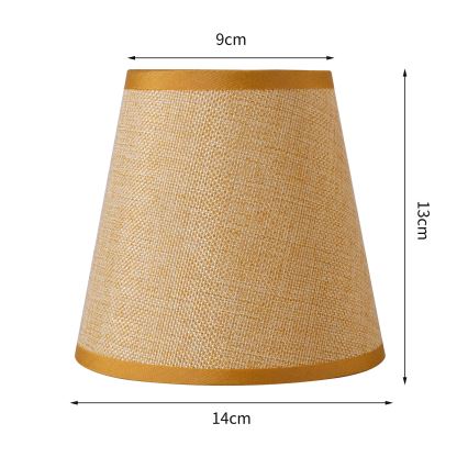 Brilagi - Universele lampenkap NUBILA E27 13x9 cm lichtbruin