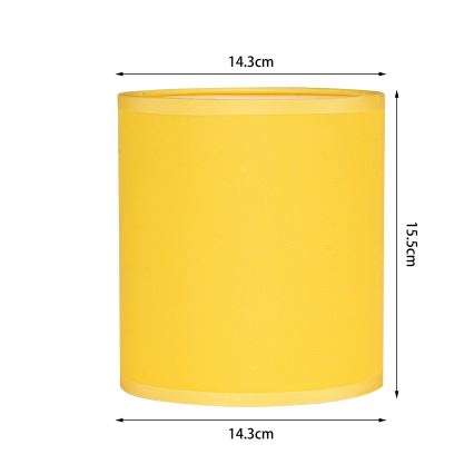 Brilagi - Universele lampenkap NUBILA E27 15,5x14 cm geel