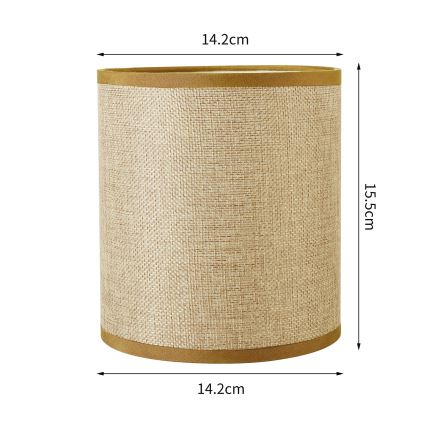 Brilagi - Universele lampenkap NUBILA E27 15,5x14 cm lichtbruin
