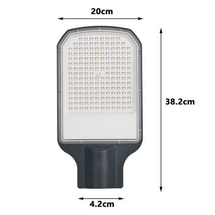 Brilagi - URBANLIGHT LED-straatlamp voor buiten LED/100W/230V antraciet IP65